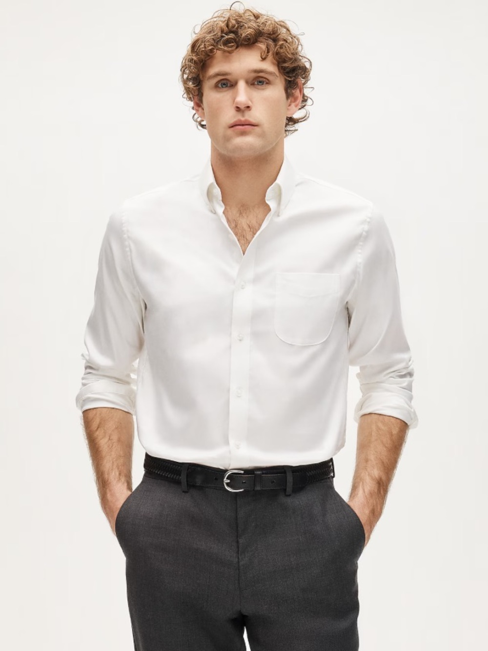 J. Crew Slim Bowery performance stretch oxford shirt with button-down collar